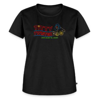 Titty Twister - Frauen Premium Bio T-Shirt - Schwarz - Vorne - Selfina (174cm)