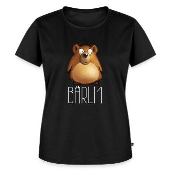 Hauptstadt Berlin Bär Bärlin - Frauen Premium Bio T-Shirt - Schwarz - Vorne - Selfina (174cm)