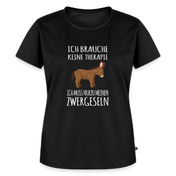 Zwergesel Esel Fohlen Maultier Muli Esel Spruch - Frauen Premium Bio T-Shirt - Schwarz - Vorne - Selfina (174cm)