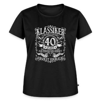 40. Geburtstag 40 Jahre Klassiker Geschenk - Frauen Premium Bio T-Shirt - Schwarz - Vorne - Selfina (174cm)