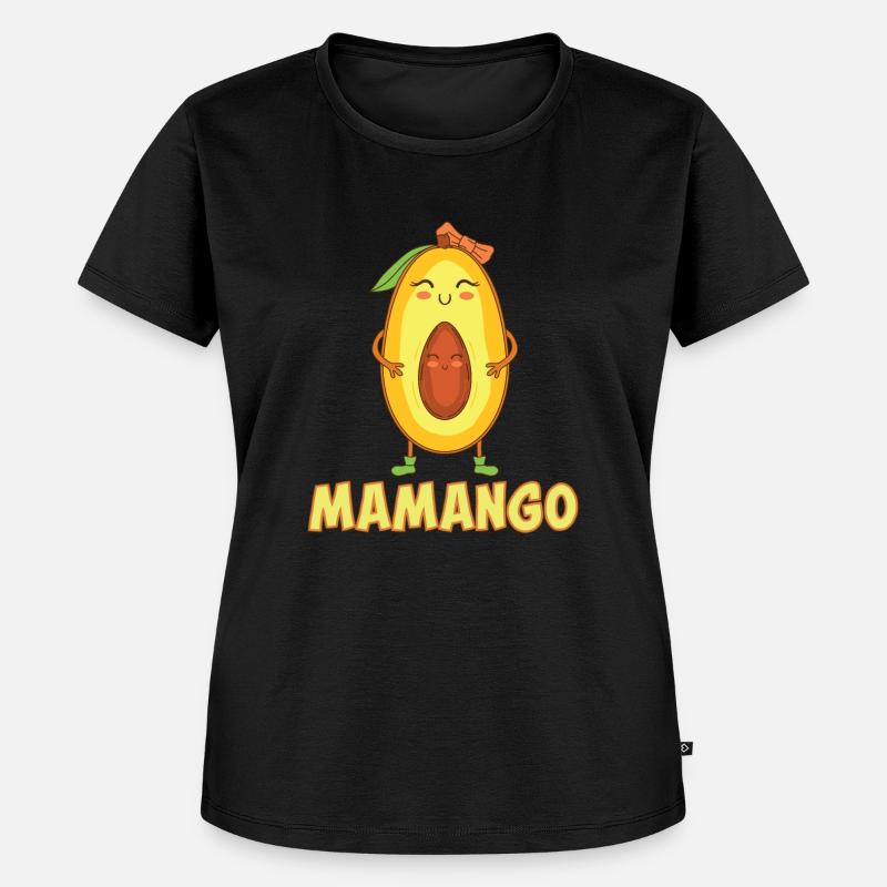 Nette Mama Mango Mamango Muttertag Baby Geschenk - Frauen Premium Bio T-Shirt - Schwarz
