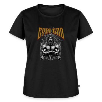 Greek God Zeus Gym God - Frauen Premium Bio T-Shirt - Schwarz - Vorne - Selfina (174cm)
