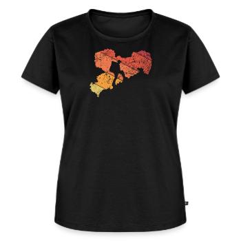 Sachsen wandern Geschenk - Frauen Premium Bio T-Shirt - Schwarz - Vorne - Selfina (174cm)