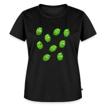 Lime - Women's Premium Organic T-shirt - black - Front - Selfina (174cm)