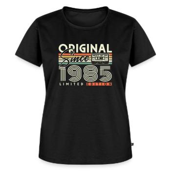Original 1985 Jahrgang Retro Geburtstag Geschenk - Frauen Premium Bio T-Shirt - Schwarz - Vorne - Selfina (174cm)