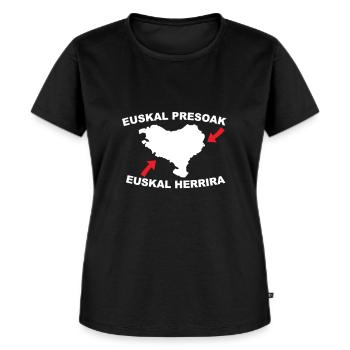 Euskal Presoak Euskal Herria Pays Basque - T-shirt Premium bio Femme - noir - Devant - Selfina (174cm)
