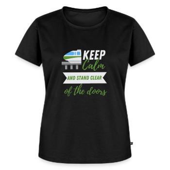 Public Transportation Stand Clear Of - Women's Premium Organic T-shirt - black - Front - Selfina (174cm)