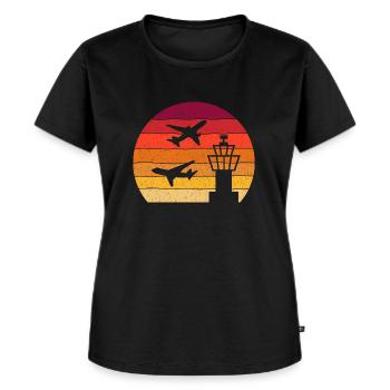 Fluglotse Air Traffic Controller ATC Towerlotse - Women's Premium Organic T-shirt - black - Front - Selfina (174cm)