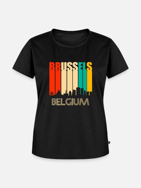 Brüssel - Frauen Premium Bio T-Shirt - Schwarz