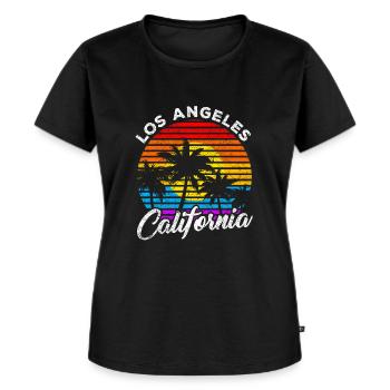 Los Angeles - Frauen Premium Bio T-Shirt - Schwarz - Vorne - Selfina (174cm)
