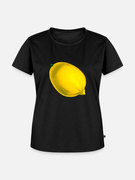 Zitrone - Frauen Premium Bio T-Shirt - Schwarz