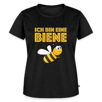 Ich bin eine Biene, lustige Bilder Cartoon - Frauen Premium Bio T-Shirt - Schwarz - Vorne - Selfina (174cm)