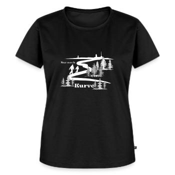 Nur noch eine Kurve Harz Brocken - Frauen Premium Bio T-Shirt - Schwarz - Vorne - Selfina (174cm)