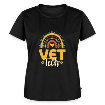 Technicien vétérinaire - T-shirt Premium bio Femme - noir - Devant - Selfina (174cm)