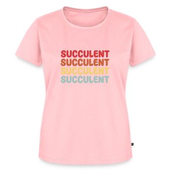 Succulent lettering - Women's Premium Organic T-shirt - rose - Front - AI Model Female 172 dark (172cm)