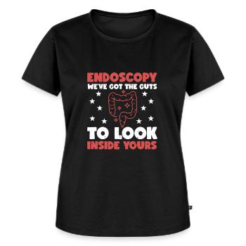 Endoskopie Humor - Frauen Premium Bio T-Shirt - Schwarz - Vorne - Selfina (174cm)