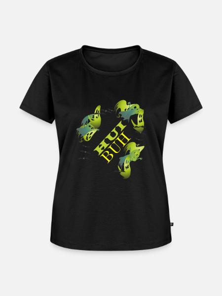 HUI BUH/Geisteralarm - Frauen Premium Bio T-Shirt - Schwarz