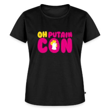 OH VERDAMMTER BETRUG - Frauen Premium Bio T-Shirt - Schwarz - Vorne - Selfina (174cm)