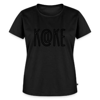 kacke - Gacksi Gaga - Frauen Premium Bio T-Shirt - Schwarz - Vorne - Selfina (174cm)