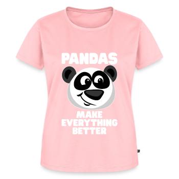 Les pandas rendent tout meilleur - Dicton Panda - T-shirt Premium bio Femme - rose - Devant - AI Model Female 172 dark (172cm)