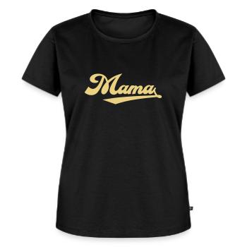 Mama - Frauen Premium Bio T-Shirt - Schwarz - Vorne - Selfina (174cm)