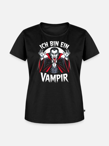 Vampir Kostüm Blutsauger Halloween Grusel - Frauen Premium Bio T-Shirt - Schwarz