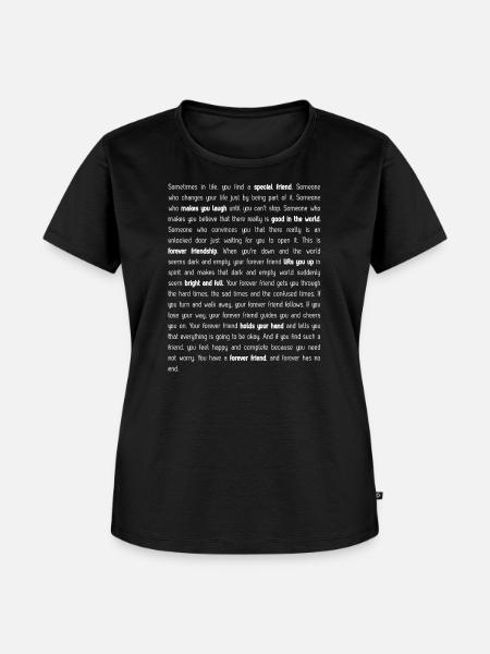 Für immer hat kein Ende - Frauen Premium Bio T-Shirt - Schwarz