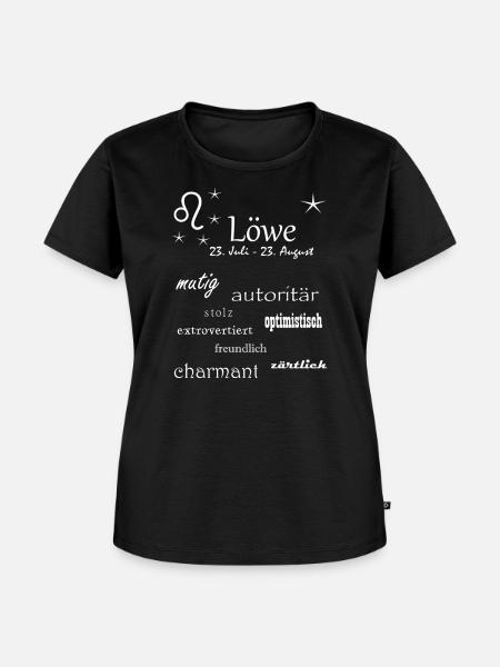 Löwe_Sternzeichen - Frauen Premium Bio T-Shirt - Schwarz