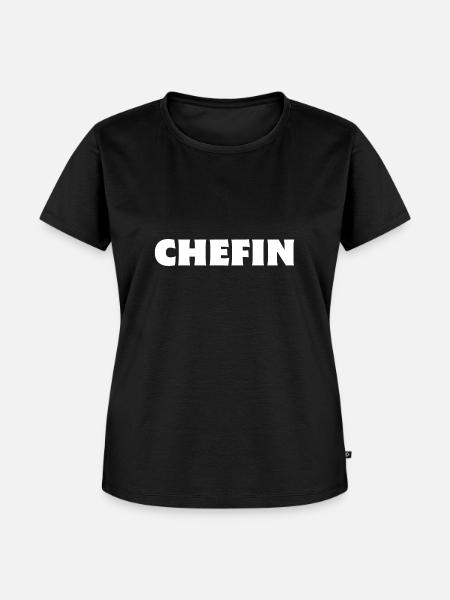 Chefin Boss - Frauen Premium Bio T-Shirt - Schwarz