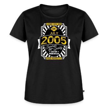 2005 JULI - Frauen Premium Bio T-Shirt - Schwarz - Vorne - Selfina (174cm)