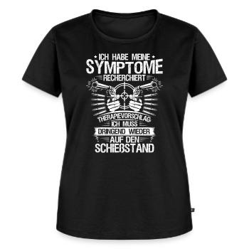 Sportschießen/Sportschütze/Schießstand/Geschenk - Frauen Premium Bio T-Shirt - Schwarz - Vorne - Selfina (174cm)
