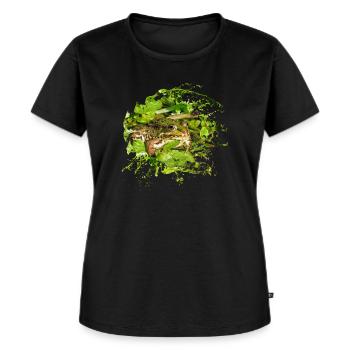 Sois courageux et pas une grenouille terrifiante - T-shirt Premium bio Femme - noir - Devant - Selfina (174cm)