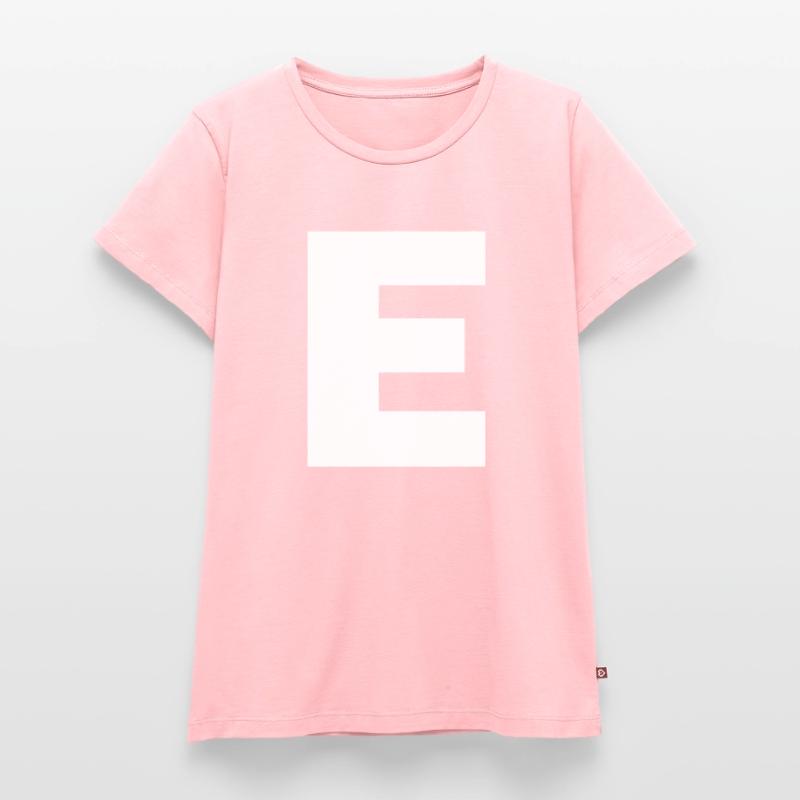 Buchstabe E Großbuchstaben Alphabet Monogramm Initiale Frauen Premium Bio T-Shirt