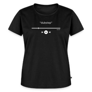 Lecteur de musique Dubstep MP3 Bouton de lecture - T-shirt Premium bio Femme - noir - Devant - Selfina (174cm)