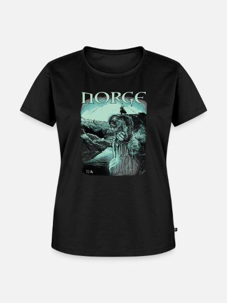 Preikestolen # Troll # Norwegen - Frauen Premium Bio T-Shirt - Schwarz