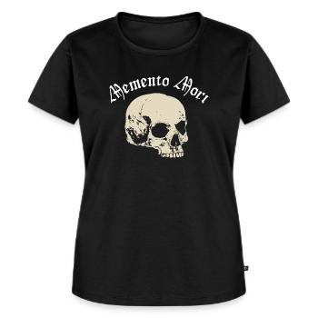 Totenkopf - Frauen Premium Bio T-Shirt - Schwarz - Vorne - Selfina (174cm)
