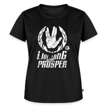Star Trek Discovery LLAP Vulkanier - Frauen Premium Bio T-Shirt - Schwarz - Vorne - Selfina (174cm)