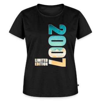 2007 Jahrgang Limited Edition - Frauen Premium Bio T-Shirt - Schwarz - Vorne - Selfina (174cm)