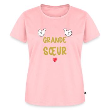 Große Schwester Unvergessliches Ereignis Link Liebe - Frauen Premium Bio T-Shirt - Rosa - Vorne - AI Model Female 172 dark (172cm)