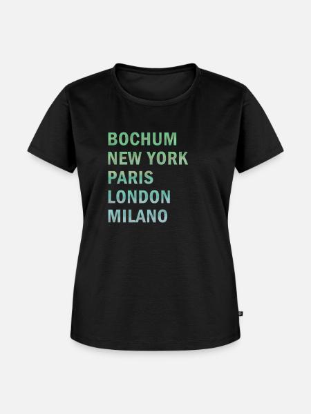 Metropole Bochum - Frauen Premium Bio T-Shirt - Schwarz