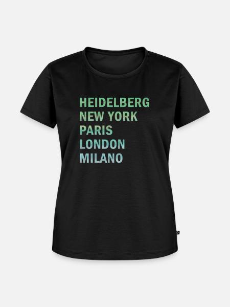 Metropole Heidelberg - Frauen Premium Bio T-Shirt - Schwarz