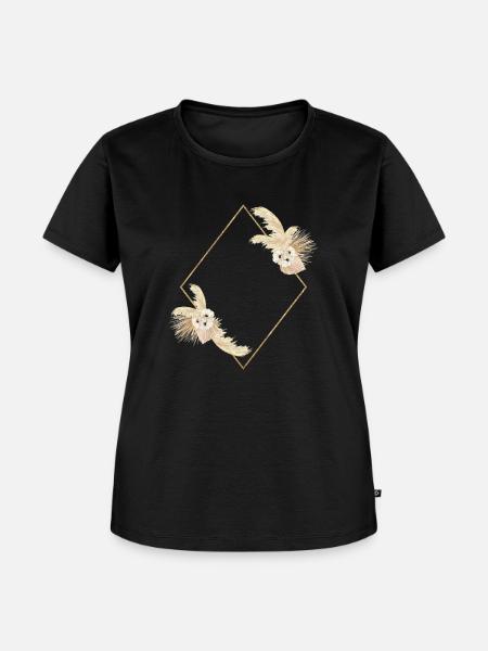 Pampasgras Raute Design Idee - Frauen Premium Bio T-Shirt - Schwarz