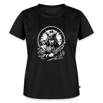 Samurai Warrior - Japan - Demon - Women's Premium Organic T-shirt - black - Front - Selfina (174cm)