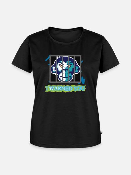 Angry Monkey - Frauen Premium Bio T-Shirt - Schwarz