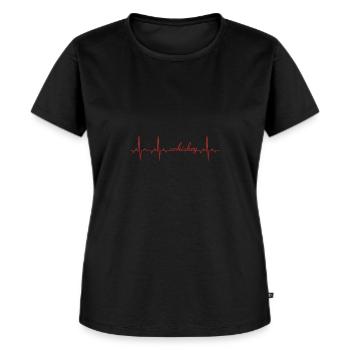 EKG Whiskey writing - Women's Premium Organic T-shirt - black - Front - Selfina (174cm)