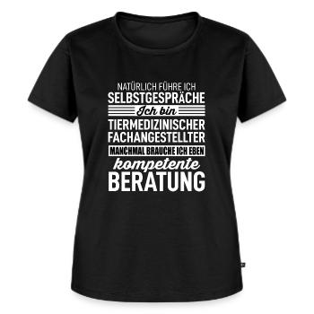Tiermedizinischer Fachangestellter - Frauen Premium Bio T-Shirt - Schwarz - Vorne - Selfina (174cm)