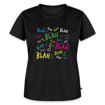 Bla bla bla - T-shirt Premium bio Femme - noir - Devant - Selfina (174cm)