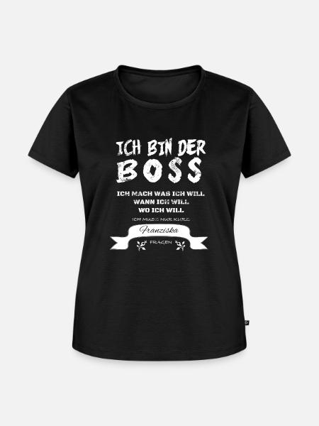 Boss Witziger Spruch Franziska - Frauen Premium Bio T-Shirt - Schwarz