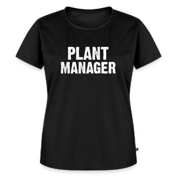 Plant Manager - Frauen Premium Bio T-Shirt - Schwarz - Vorne - Selfina (174cm)