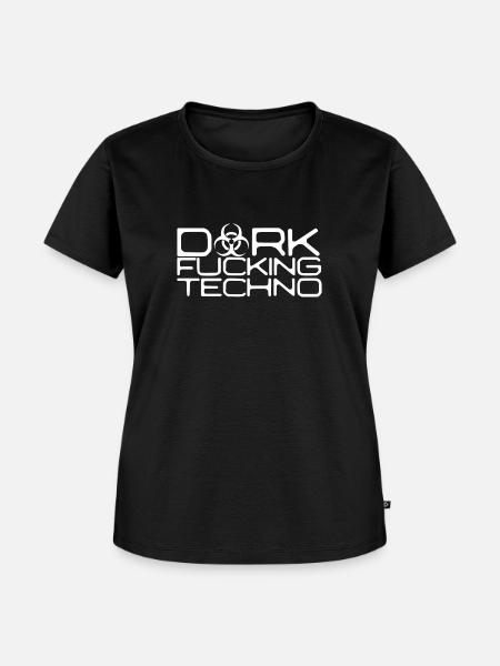 DARK F. TECHNO - Hardstyle - Frauen Premium Bio T-Shirt - Schwarz